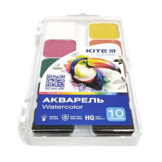 Фарби акварельні, 10 кольорів, Kite Classic