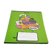 Шкільний зошит 18 арк., клітинка, гібридний лак + УФ лак, HW