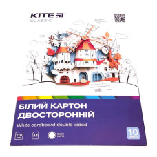 Картон білий (10 арк.), A4, Kite Classic