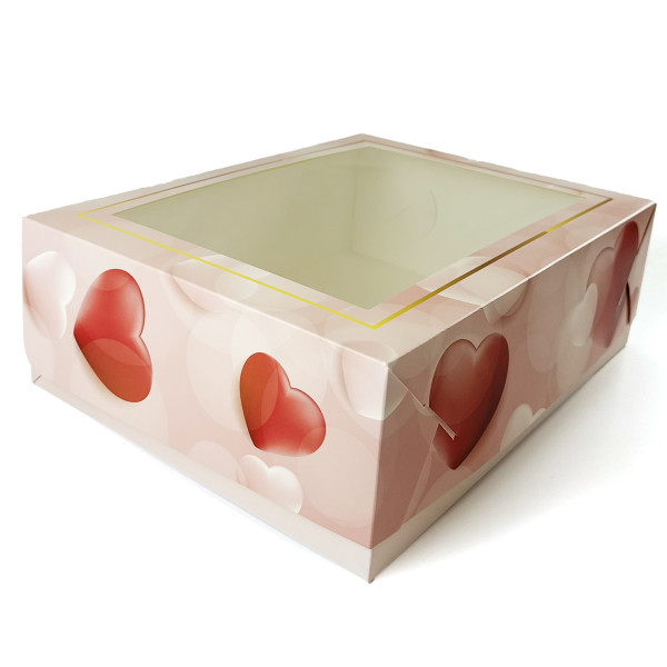 Кондитерська коробка (330х255х110),Серця