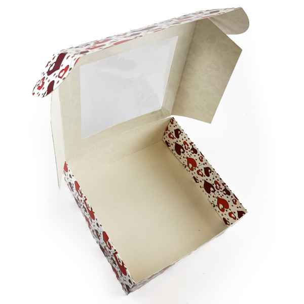 Кондитерська коробка (200х200х70),Серце , для тортів/зефір