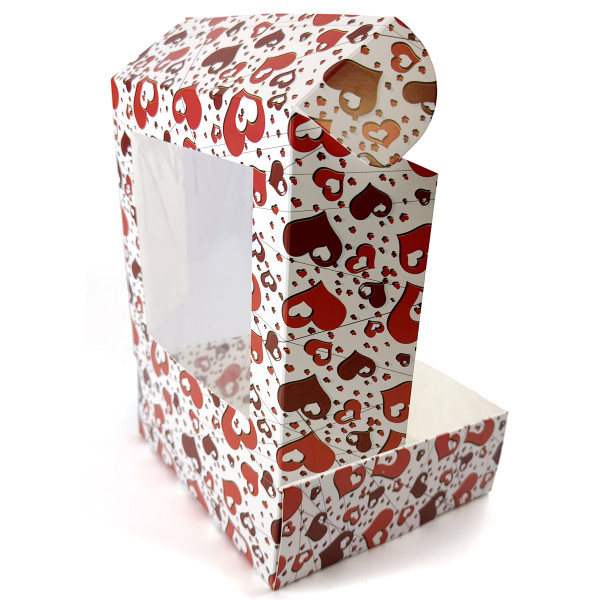 Кондитерська коробка (200х200х70),Серце , для тортів/зефір