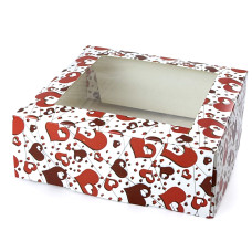 Кондитерська коробка (200х200х70),Серце , для тортів/зефір