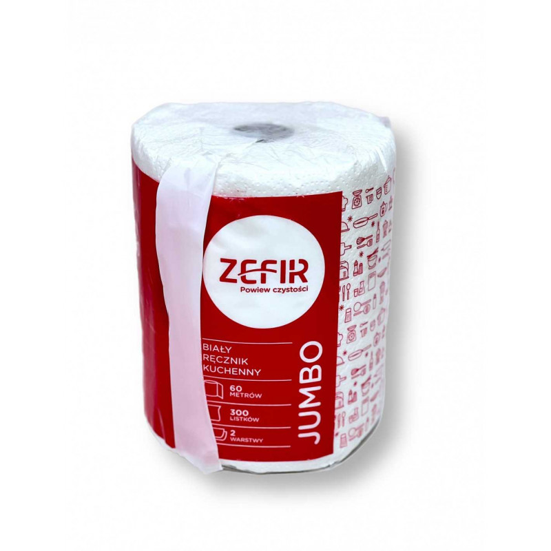 Бумажное полотенце ТМ "Zefir", 300 отрывов, 2-х шаровые