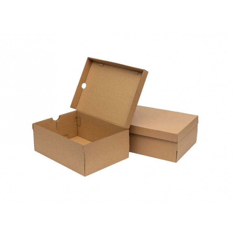 Коробки для взуття бура (205х125х85) мм самозбірна картонна