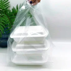 Пакет майка АКТ, 25(2х6)х40, 51 мкм, (50 шт.),LDPE харчовий,прозорий